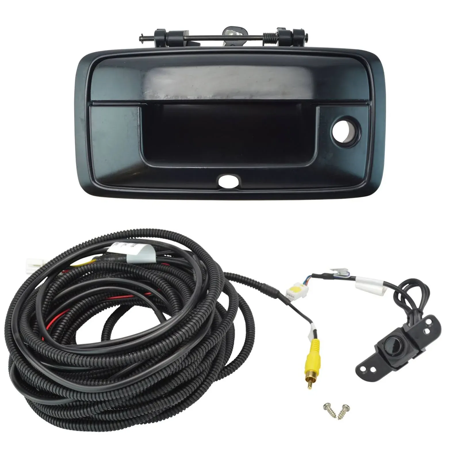 TRQ Rear Rear View Camera Kit Compatible with 2014-2015 Chevrolet Silverado 1500 2015 Silverado 2500 HD Silverado 3500 HD GMC Sierra 1500 Sierra 2500 HD Sierra 3500 HD