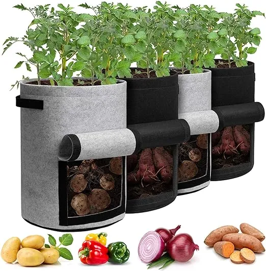 Homyhoo Potato Grow Bags 10 Gallon 4 Pack