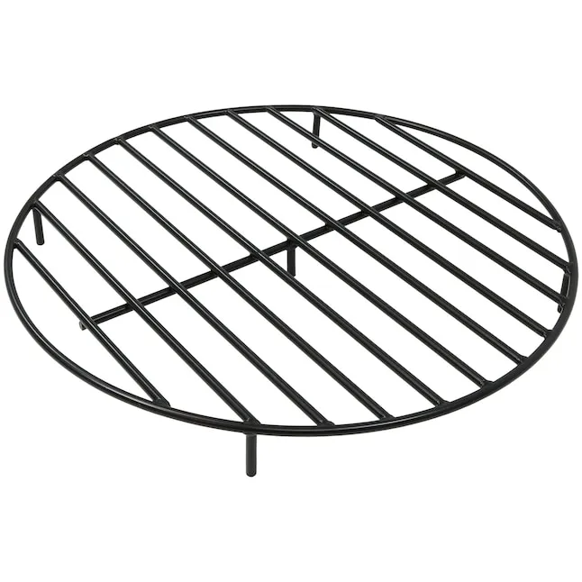 Sunnydaze Round Steel Outdoor Fire Pit Grate, 30-Inch