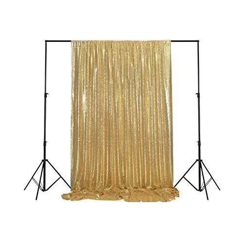 PartyDelight Sparkly Gold Sequin Backdrop Photography Christmas Backdrop 6ft x 6ft