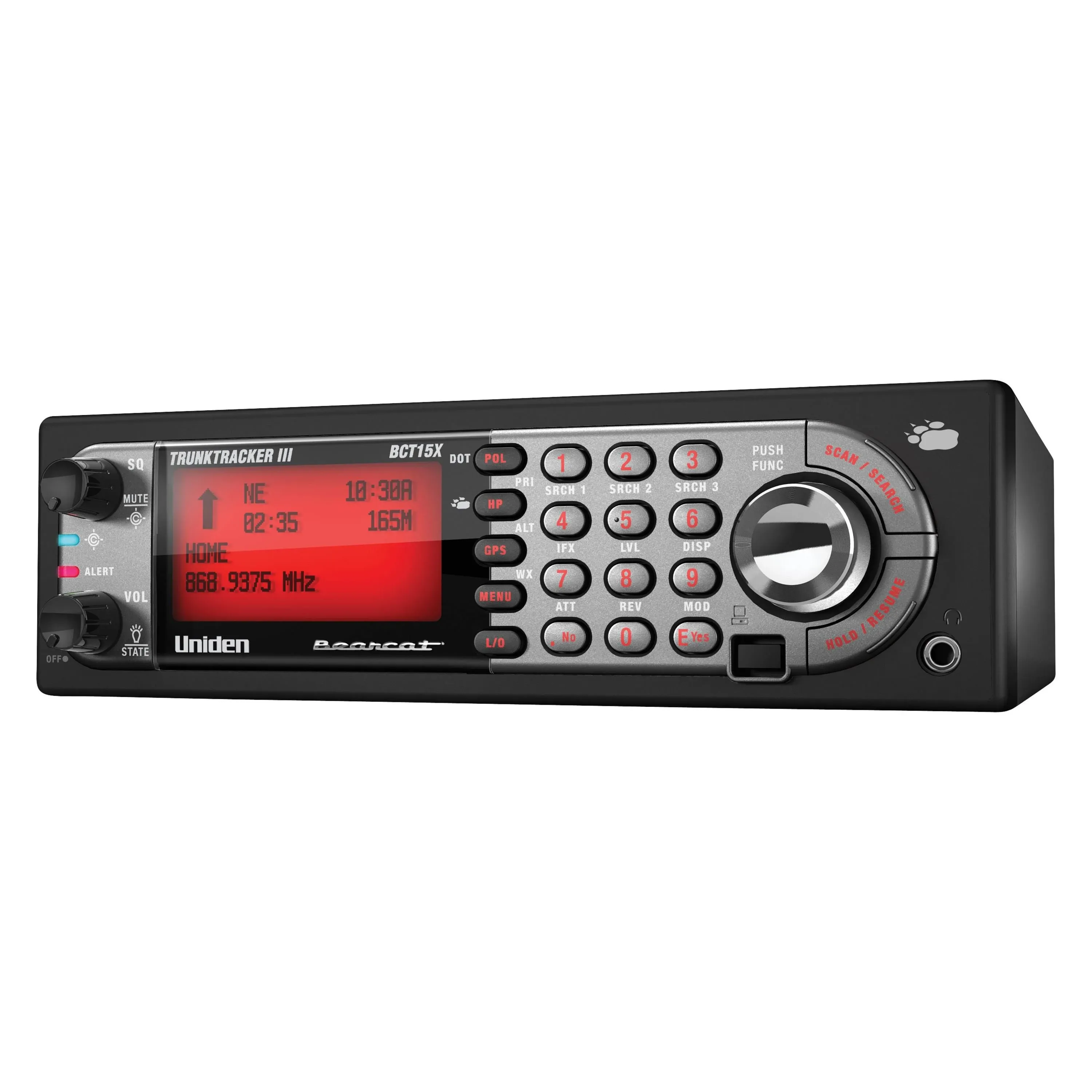 Uniden Bear Tracker 9,000-Channel Mobile Analog Scanner, Black