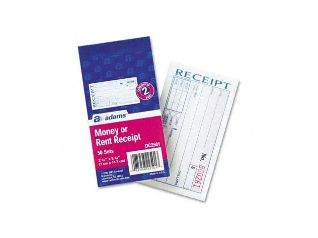 Adams Money/rent Receipt Book