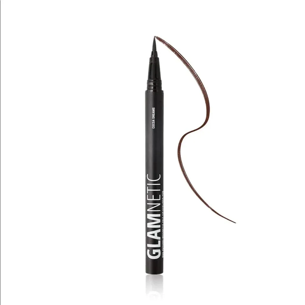 Glamnetic Magnetic Felt Tip Eyeliner - Cocoa Dreams | Soo Future! Brown Waterproof Liquid Liner Pen for Magnetic Eyelashes, Sweatproof, Paraben-Free