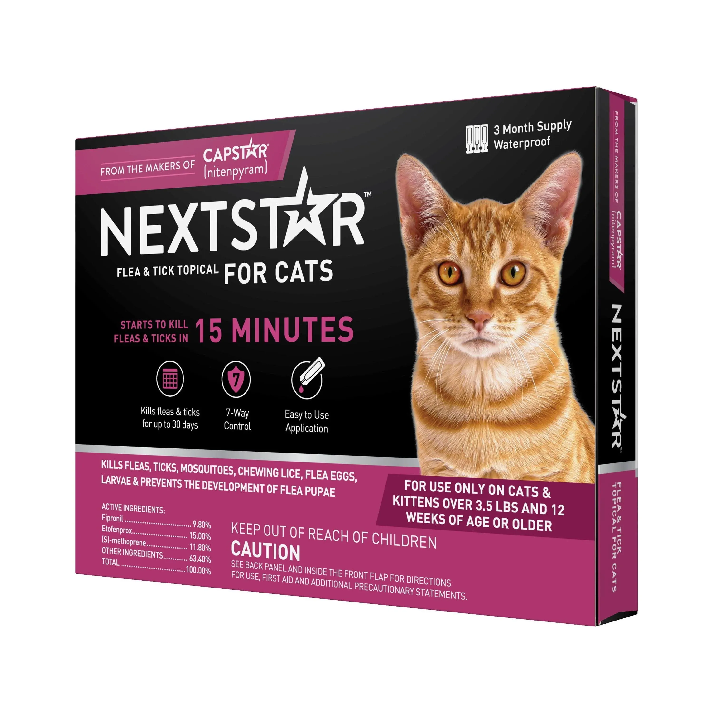 NextStar Fast Acting Cat Flea & Tick Treatment