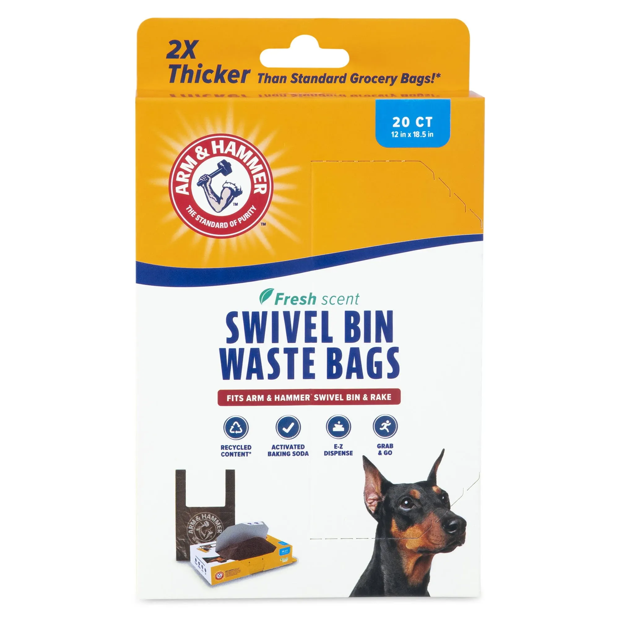 Arm & Hammer Disposable Handle Tie Waste Bags - 20 count