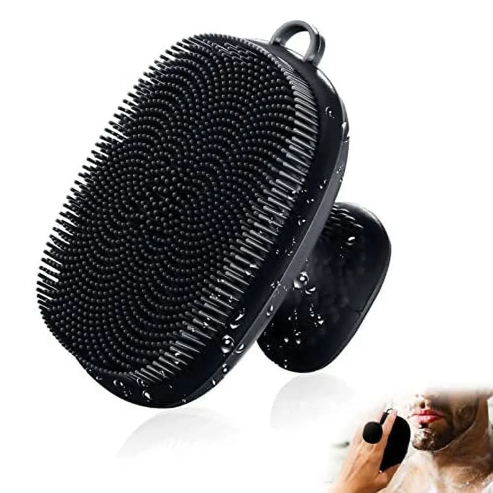 Silicone Face Scrubber for Men Facial Cleansing Brush Silicone Face Wash Brush ...