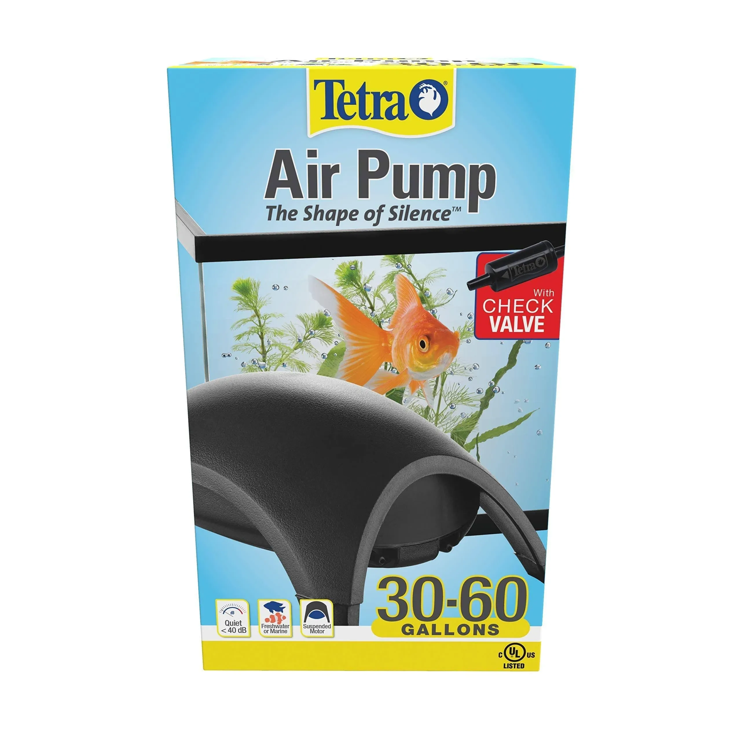 Tetra Whisper Air Pump 30 to 60 Gallons, For Aquariums, Quiet, Powerful Airflow