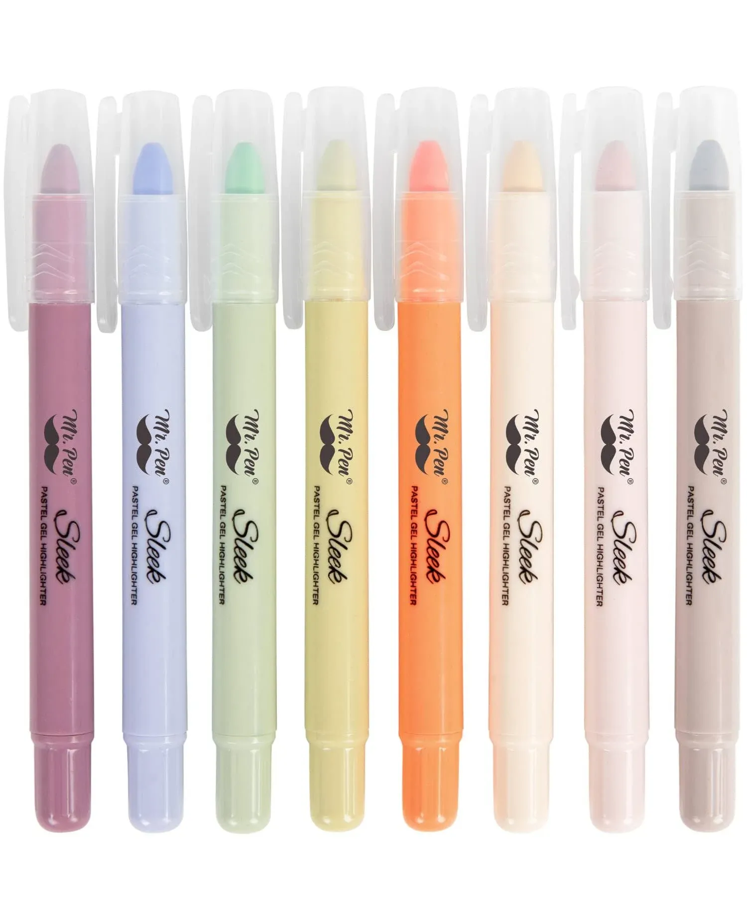 Mr. Pen- Gel Highlighter, 8 Pack, Pastel Colors, Bible Highlighters No Bleed, Assorted Colors, Pastel Quick Dry Highlighter, Bible Markers