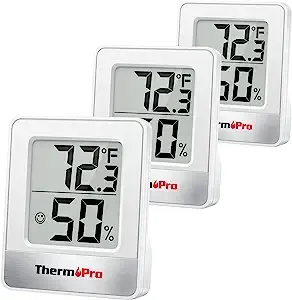 Thermo Pro TP49 3 Pieces Digital Hygrometer Indoor Thermometer Humidity Meter Mini Hygrometer Thermometer with Temperatu