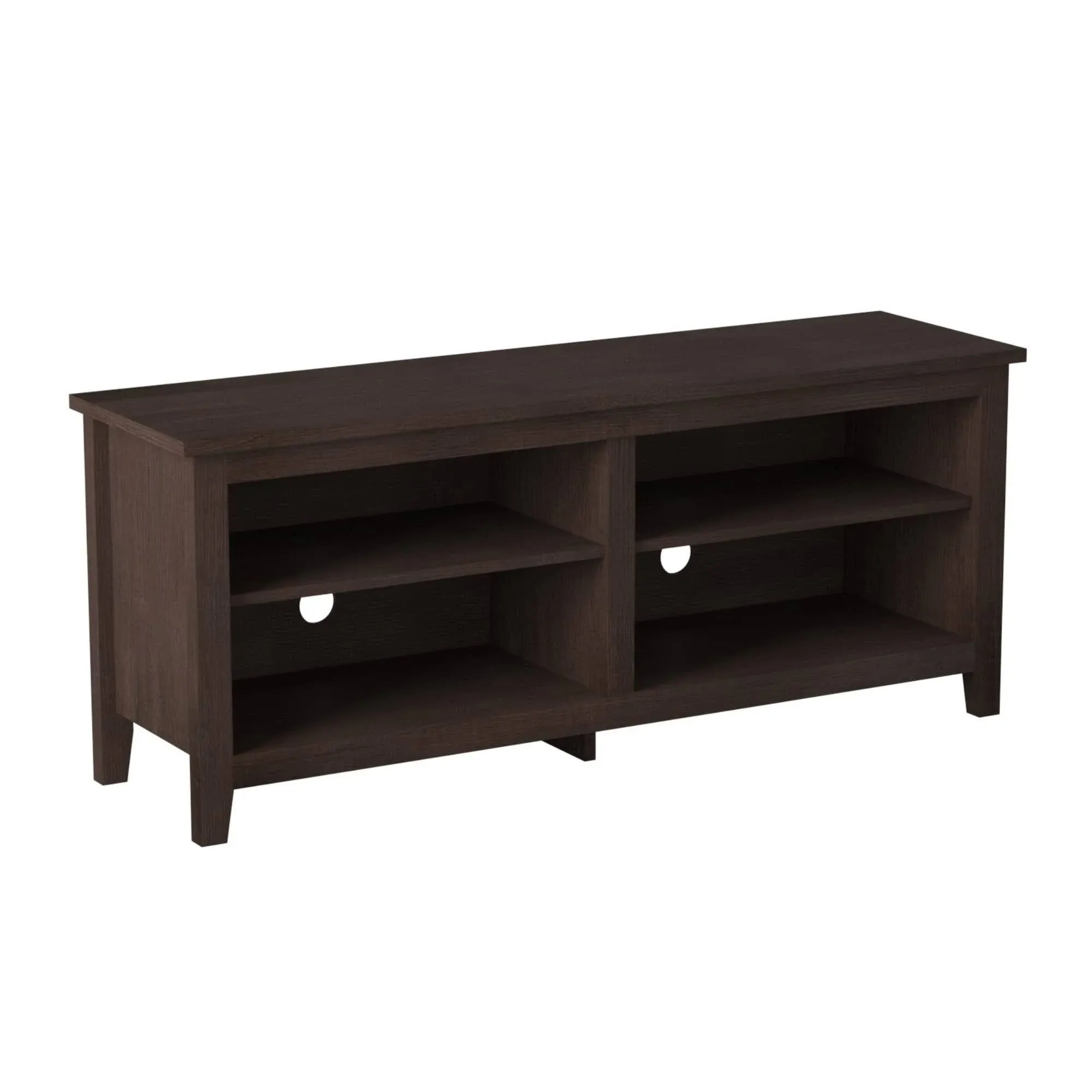 58" Espresso Wood TV Stand Console