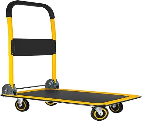 Lifetime Appliance Parts Upgraded Lifetime Home Extra Large Foldable Push Cart Dolly | 660 lbs. Capacity Moving Platform Hand Truck | Heavy Duty Spac