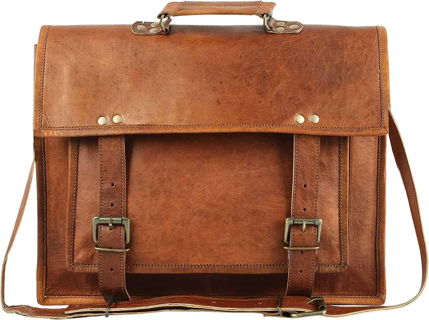 The Vintage Stuff Leather Handmade Messenger Bag for Men Laptop Briefcase Best ...