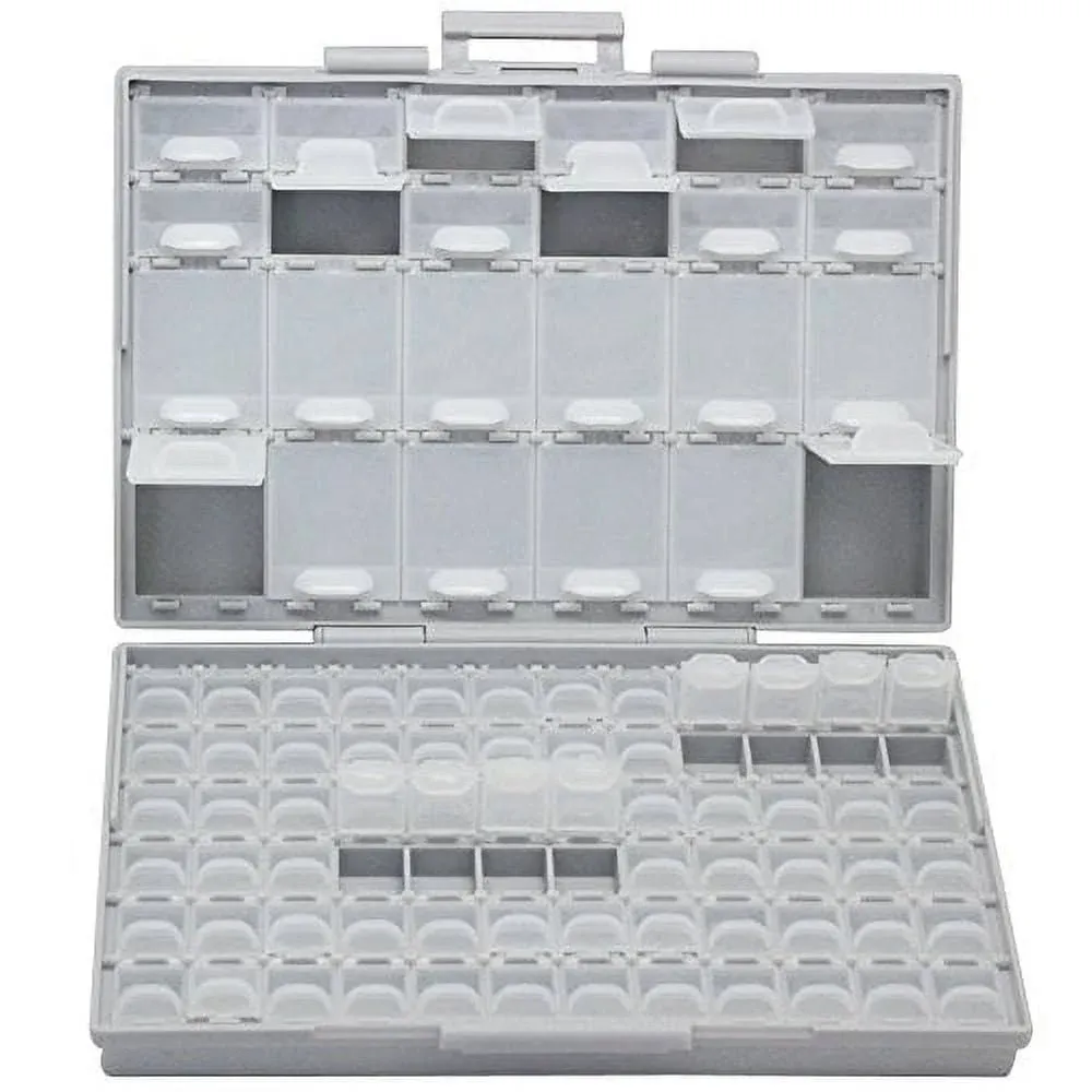 Aidetek BOXALL96 96 lids Enclosure SMD SMT parts Organizer Surface Mount Box USA