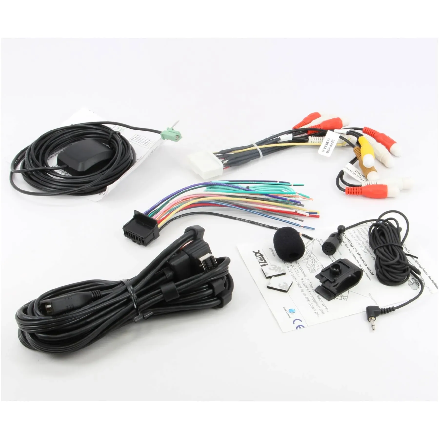 Connection Cable Set Compatible with Pioneer AVIC-X940BT AVIC-Z140BH GPS Mic RCA Wire Harness USB AUX Cable 5 Pcs Set