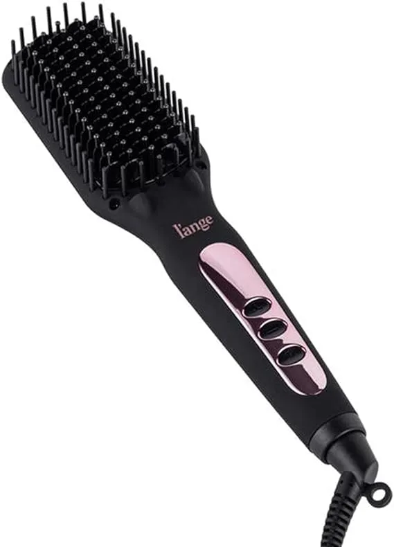 L'ange Hair Le Vite Straightening Brush Heated Straightener Flat Iron for Smooth