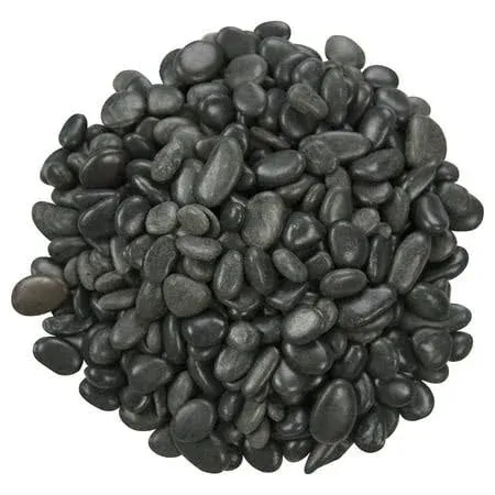 MSI Black Polished 0.5 Cu. ft . 2 cm to 3 cm Pebbles. 40 lb. Bag