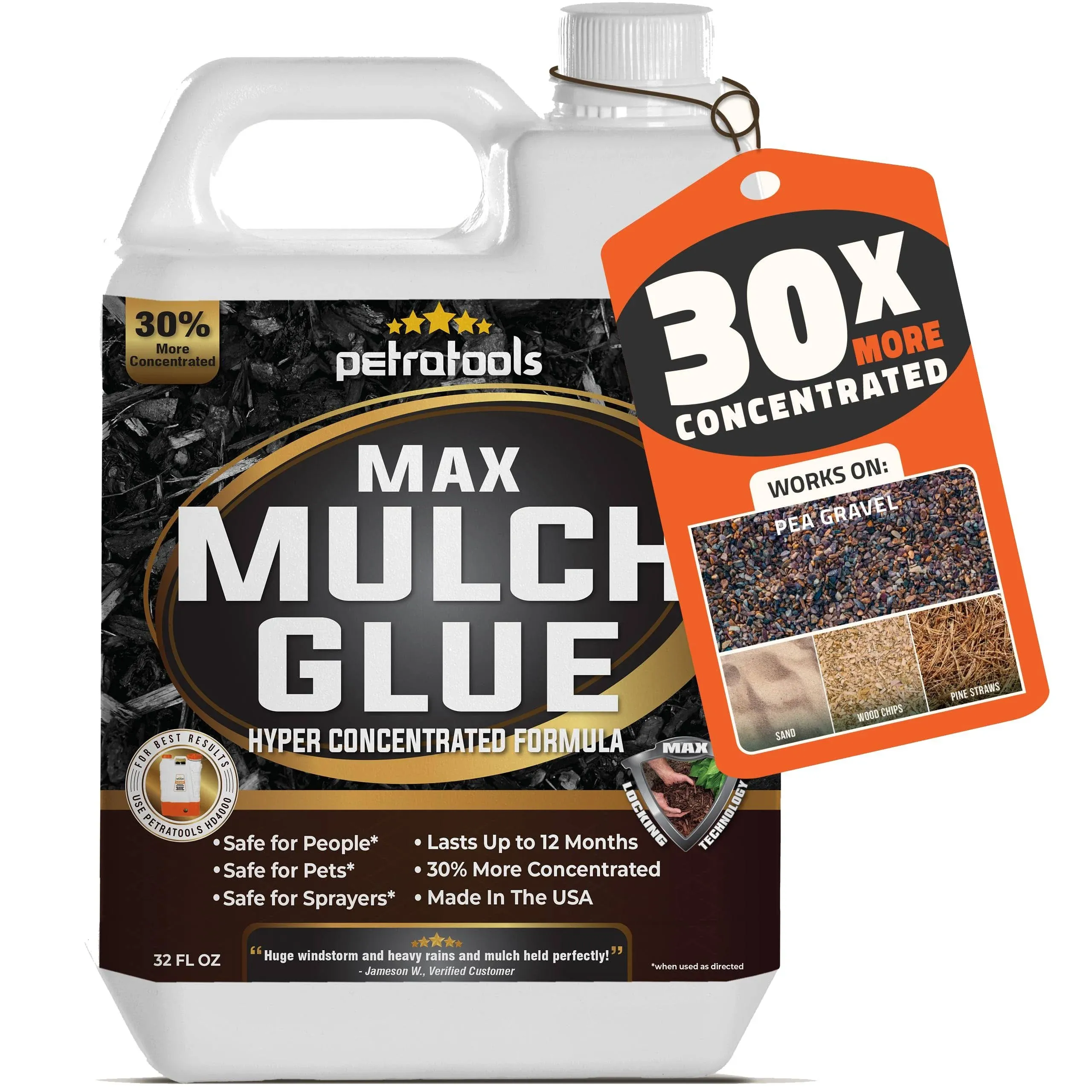 Petramax Mulch Glue for Landscaping Concentrate Mulch Binder Glue Pea Gravel