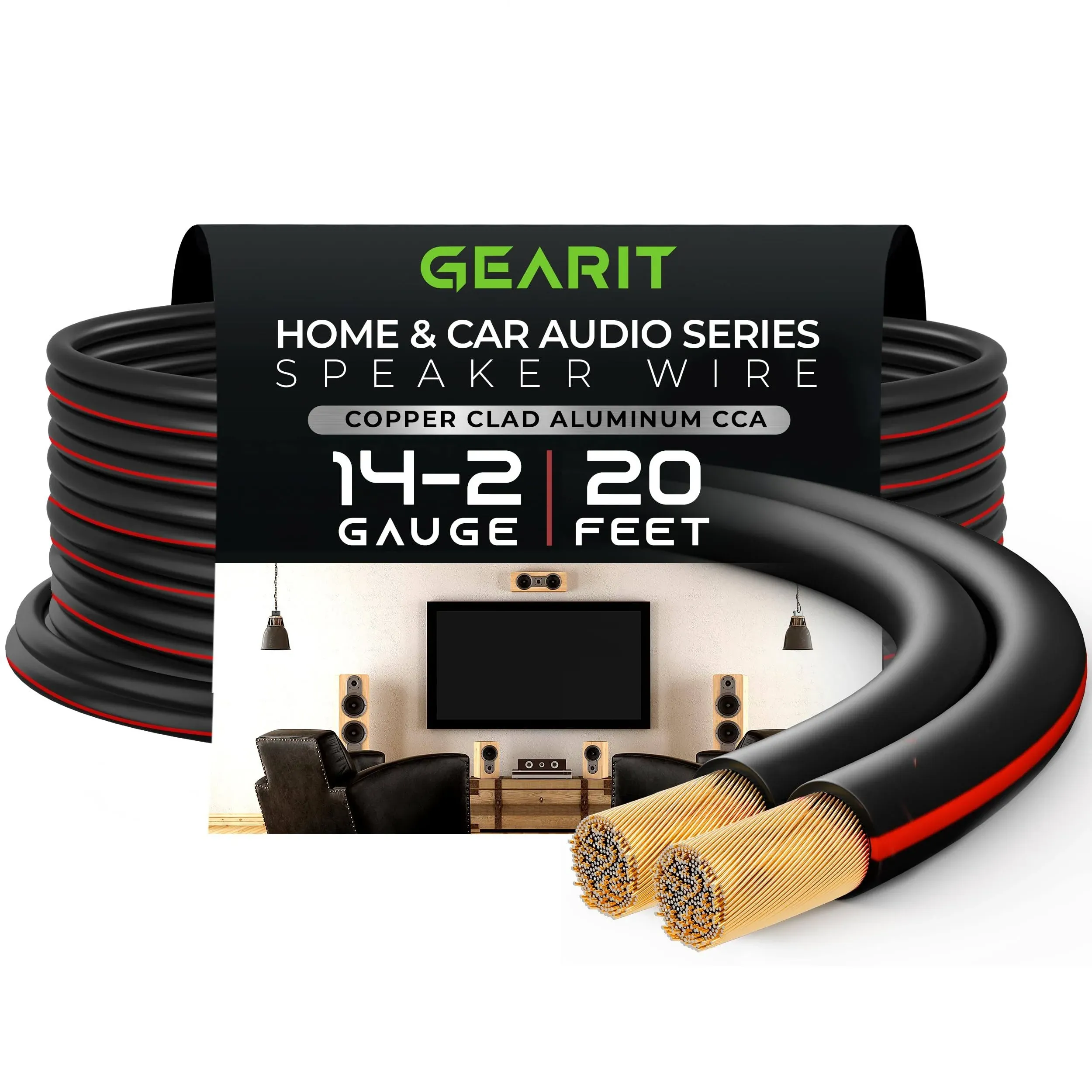 14awg Speaker Wire GearIT Pro Series 14 AWG Gauge Speaker Wire Cable