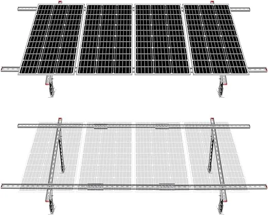 ECO-WORTHY Adjustable Multi-Pieces Solar Panel Mounting Brackets Kit System for 1-4pcs Solar Panels Solar Ground Mount