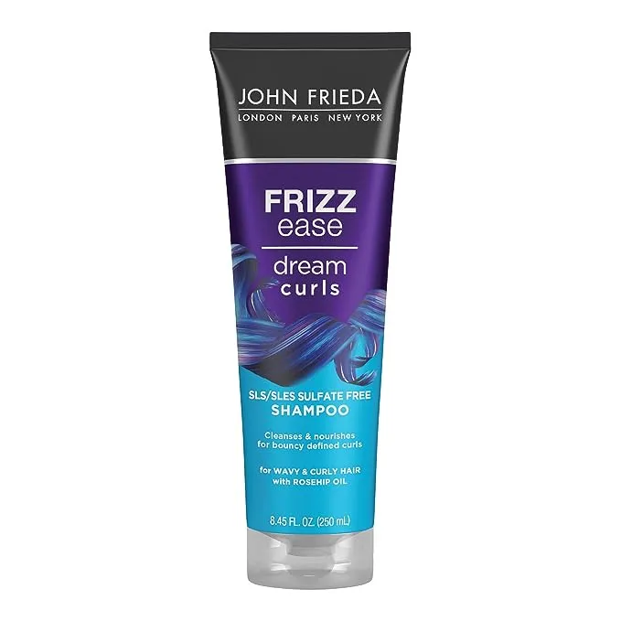 John Frieda Frizz Ease Dream Curls Shampoo and Conditioner Set + Cream Oil, Hydrates and Defines Curly, Wavy Hair, Helps Control Frizz, SLS/SLES