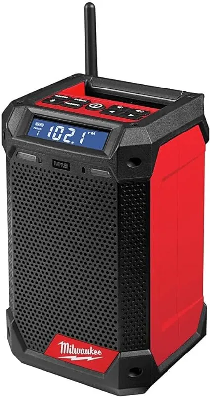 Milwaukee 2951-20 M12 Lithium-Ion Cordless Radio + Charger (Tool Only)