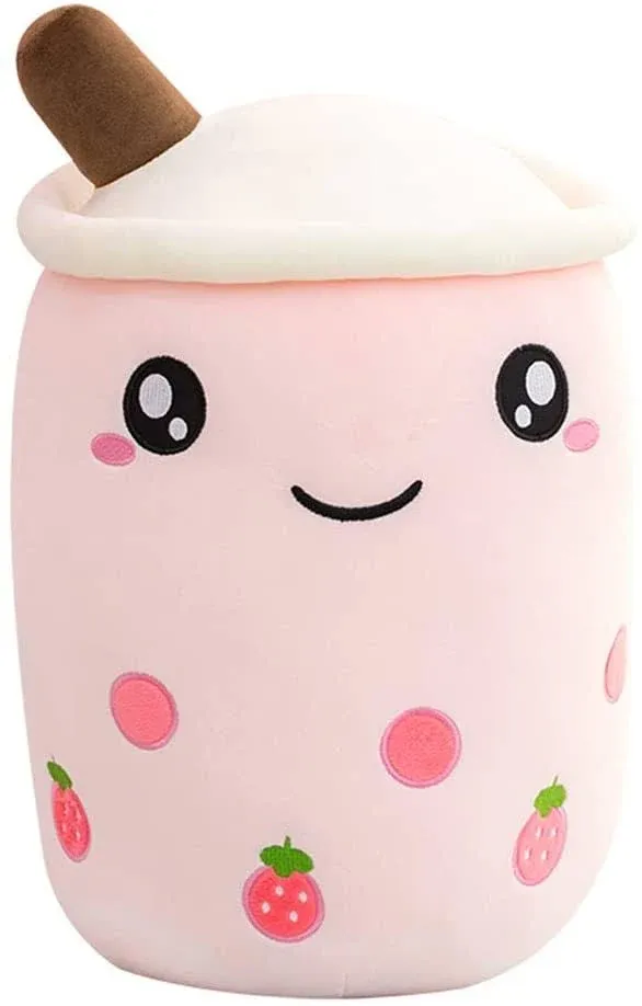 hitoshe Boba Plushie, 13.7 in Boba Plush Pillow Toy Hugging Pillow Gifts (Pink ...