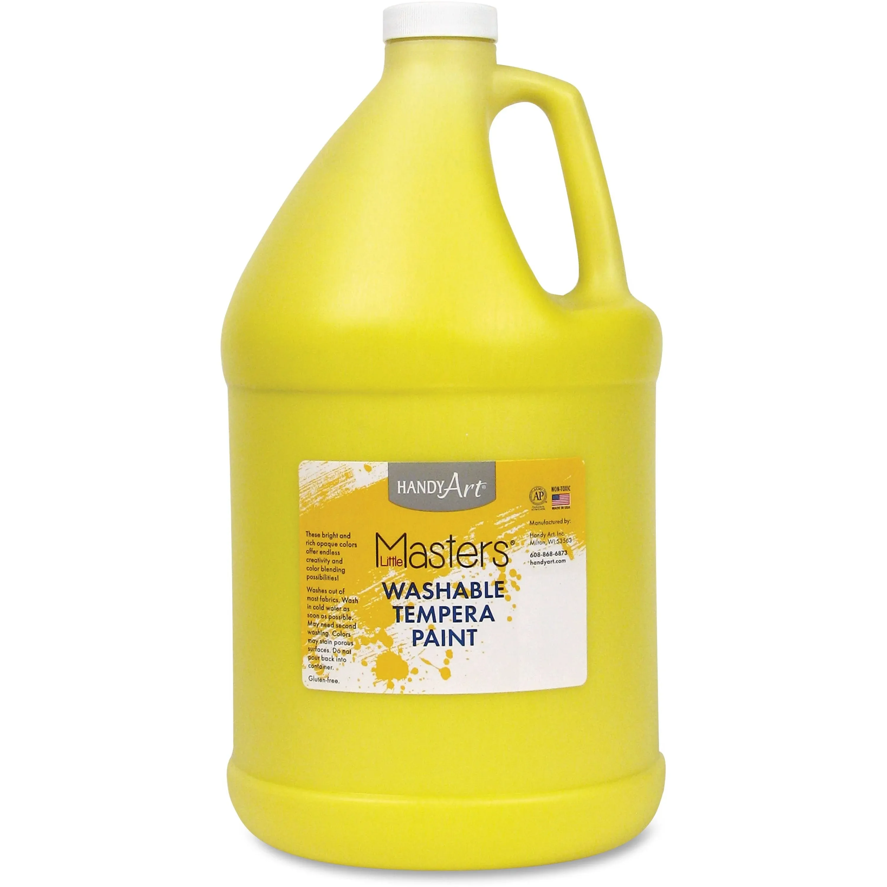 Handy Art - Little Masters Washable Tempera Paint, Yellow, Gallon