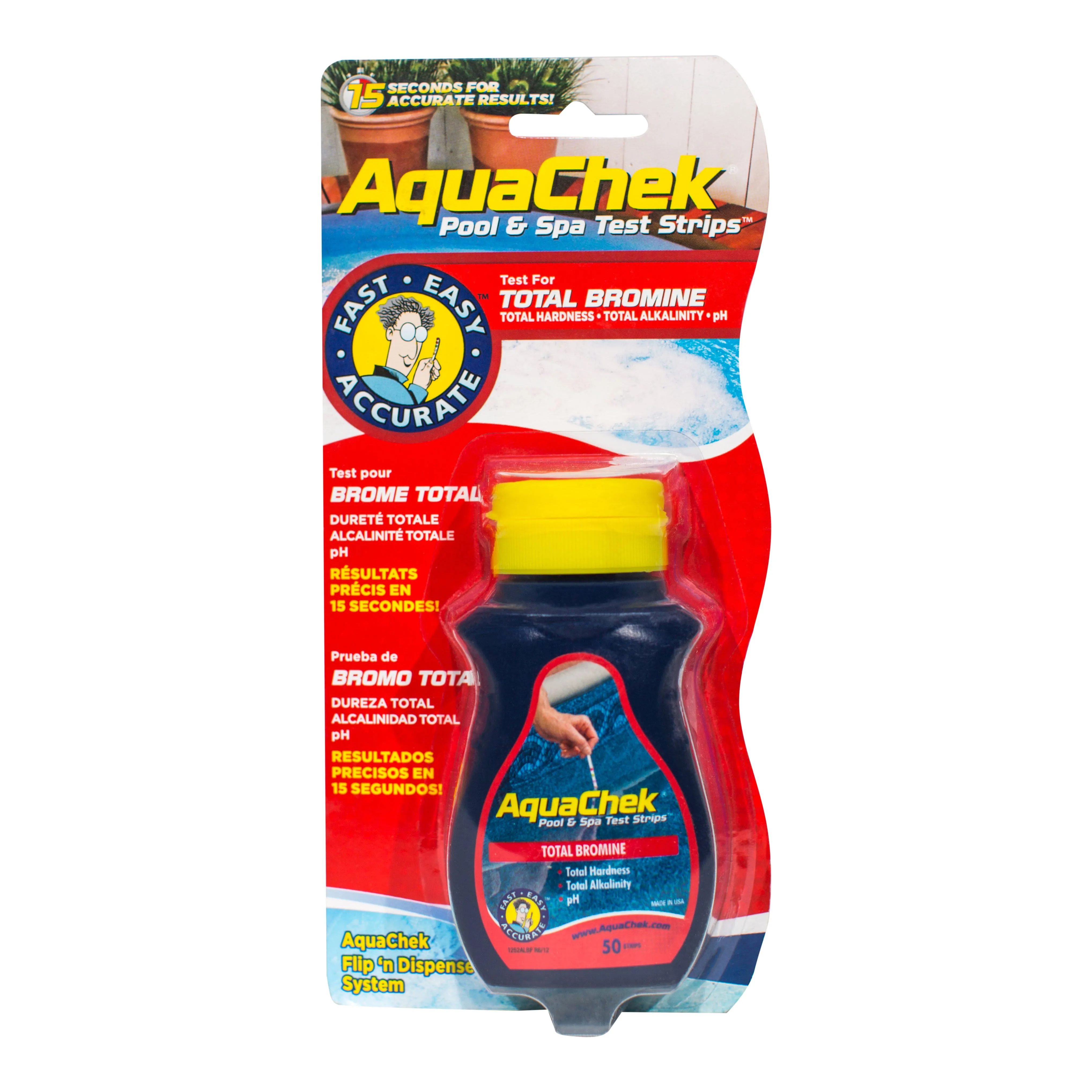 AquaChek Red - 50 Bromine Test Strips