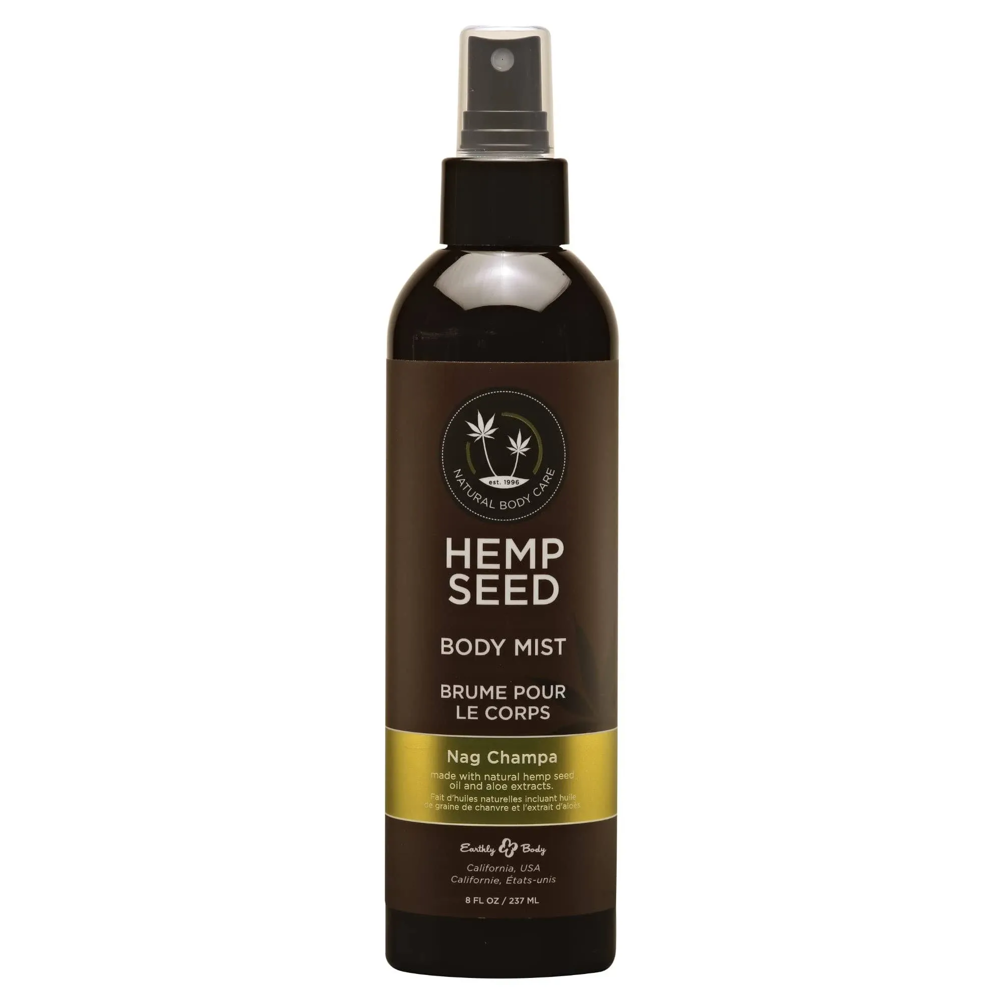 Earthly Body Hemp Seed Moisturizing Body Mist - 8 Oz Nag Champa