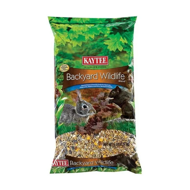 Kaytee Backyard Wildlife Food Blend For Wild Squirrels, Chipmunks, Rabbits and Other Backyard Wildlife, 5 Pound