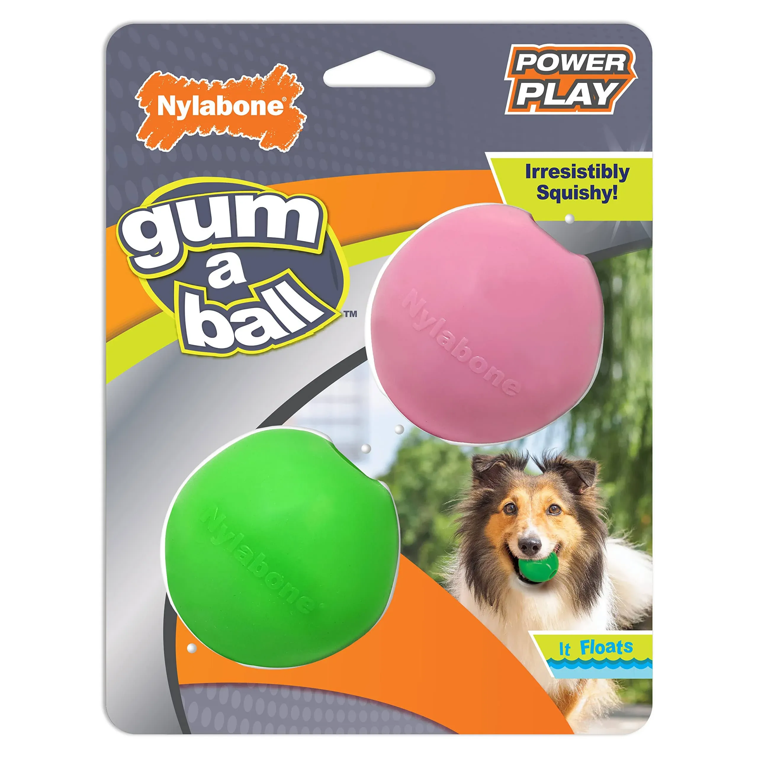 Nylabone Power Play Gum-a-Ball toy for Dogs Gum-a-Ball, 1 Each/One Size (2 Count