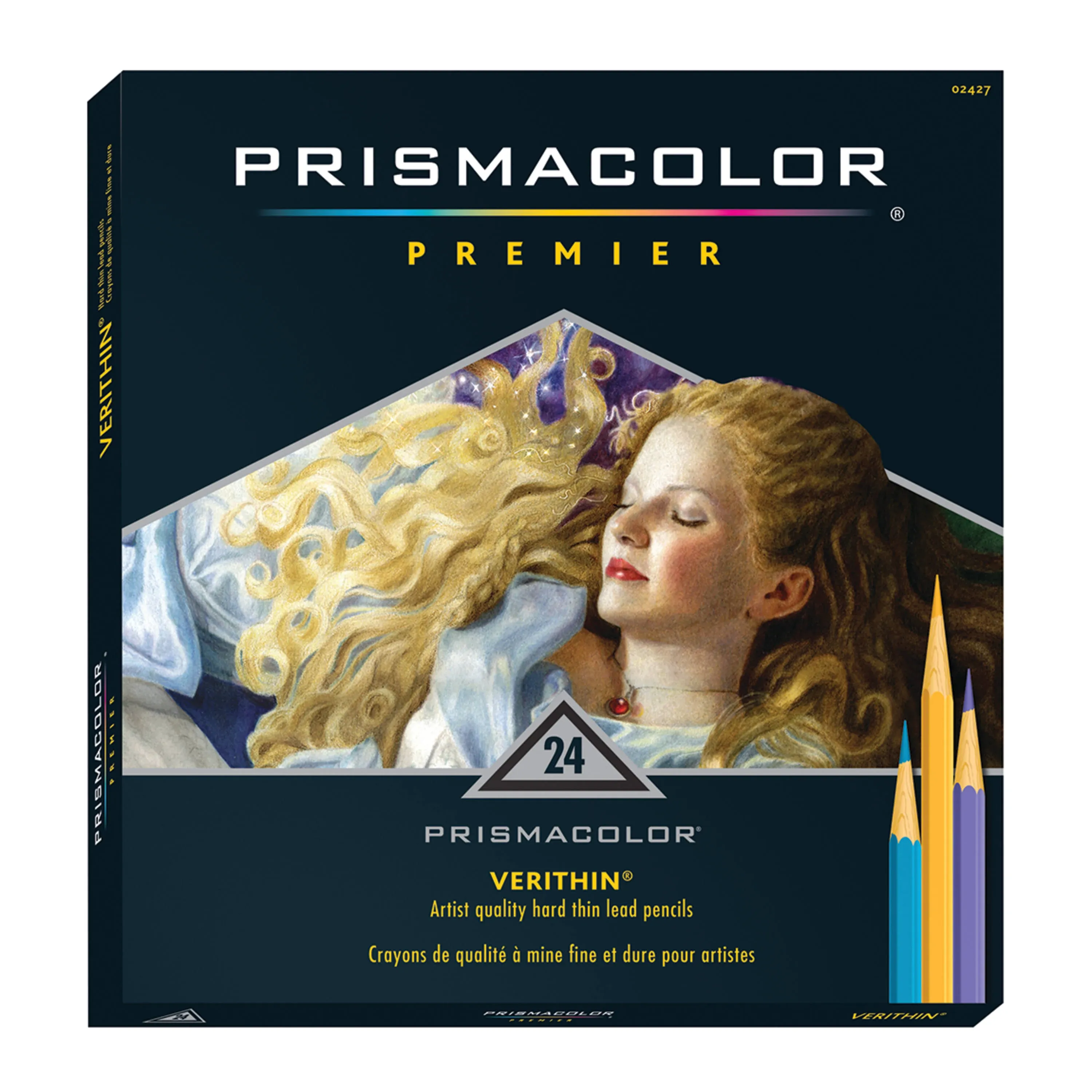 Prismacolor 2427 Premier Verithin Colored Pencils, 24-Count,Assorted