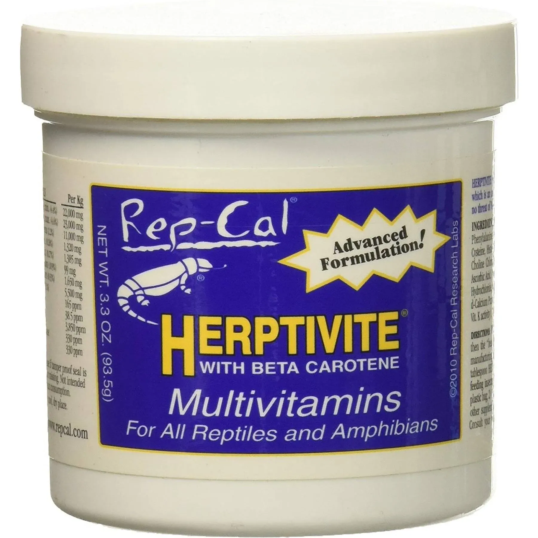 Rep-Cal Herptivite Multivitamin and Mineral Powder for Reptile/Amphibian Supplement