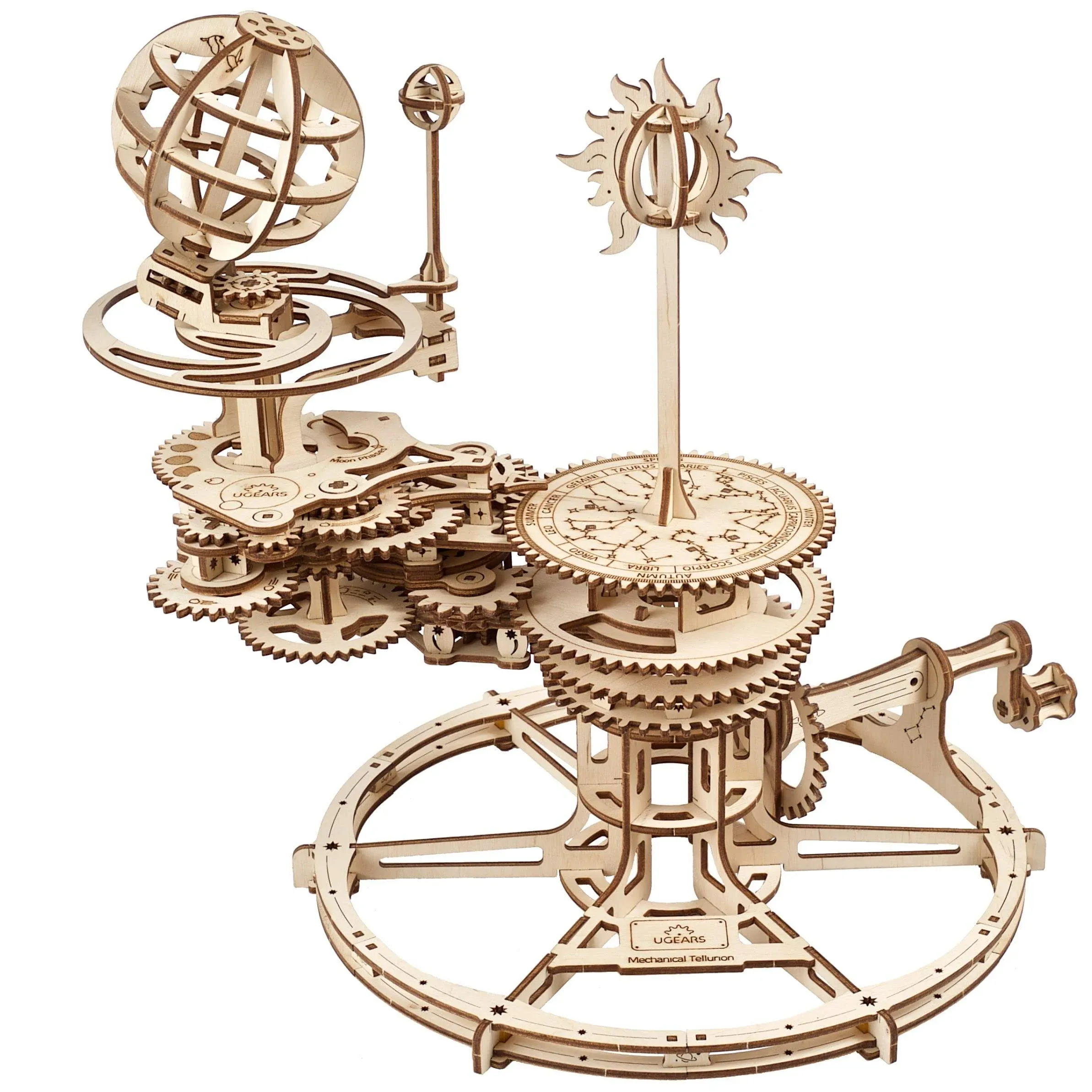 UGEARS Mechanical Tellurion 3D Puzzle - Planetarium Solar System Model Kit for S