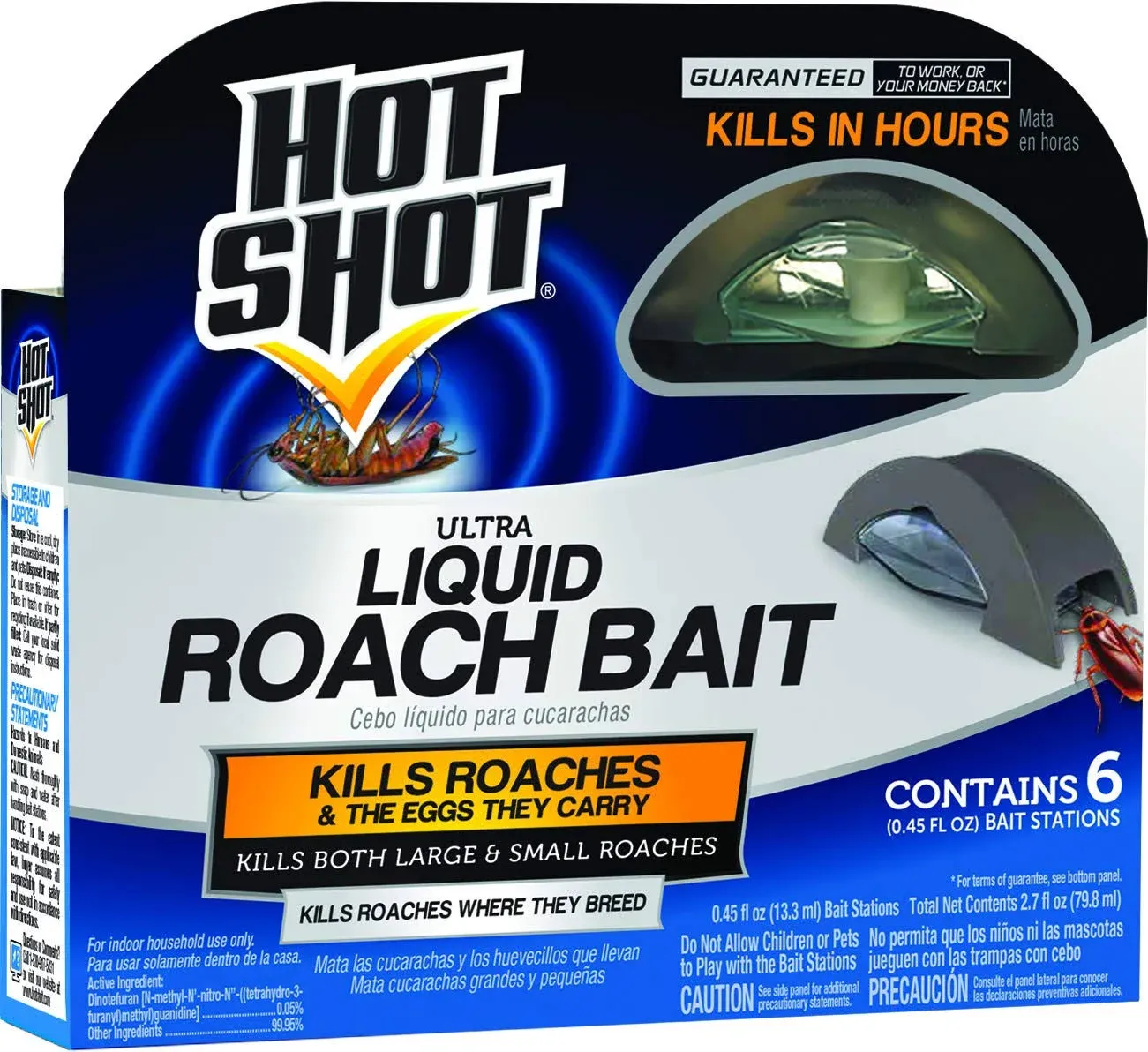 Hot Shot Liquid Roach Bait, Home Insect Killer, 6 Count (Pack of 6)