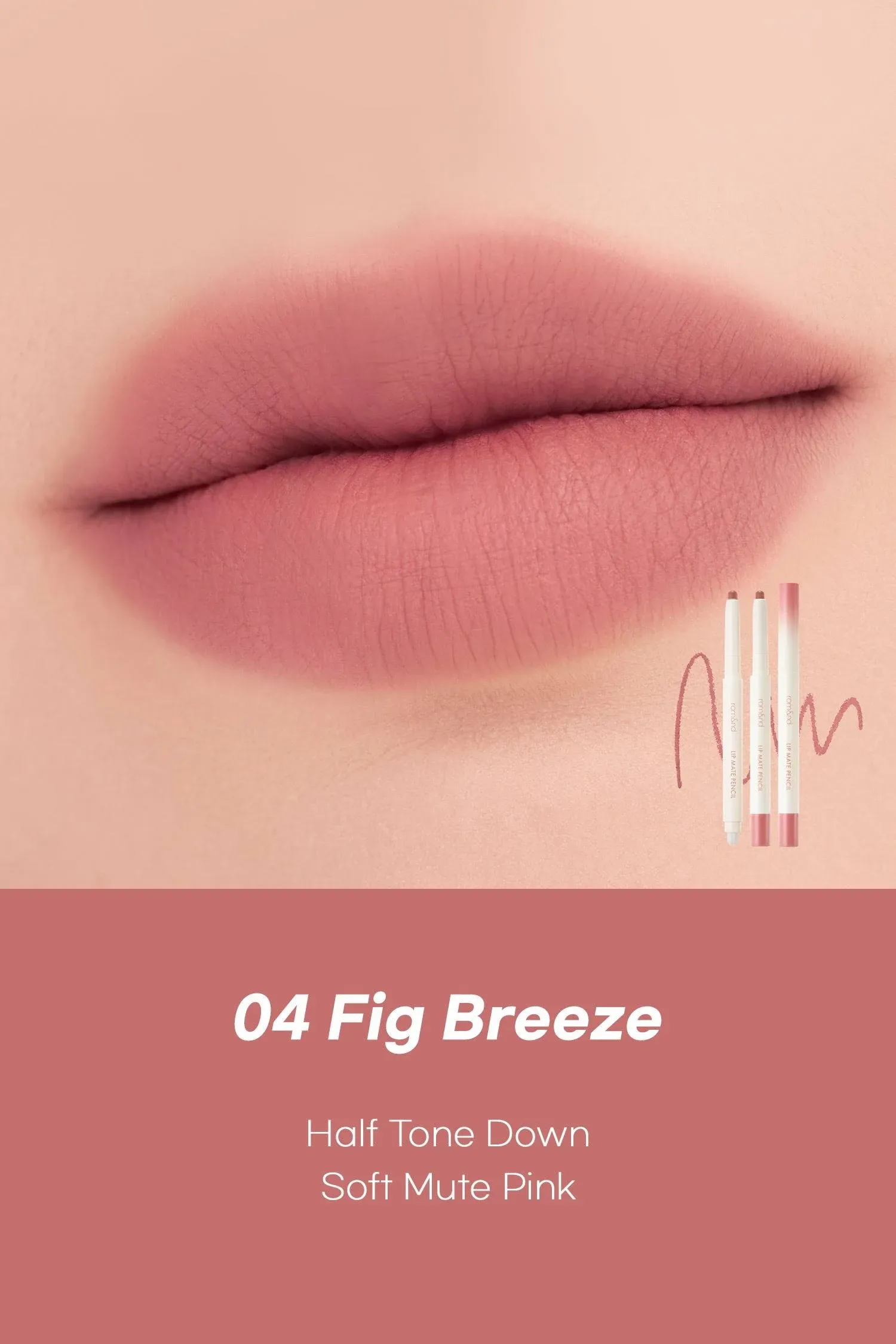 [rom&nd] Lip Mate Pencil 04 Fig Breeze