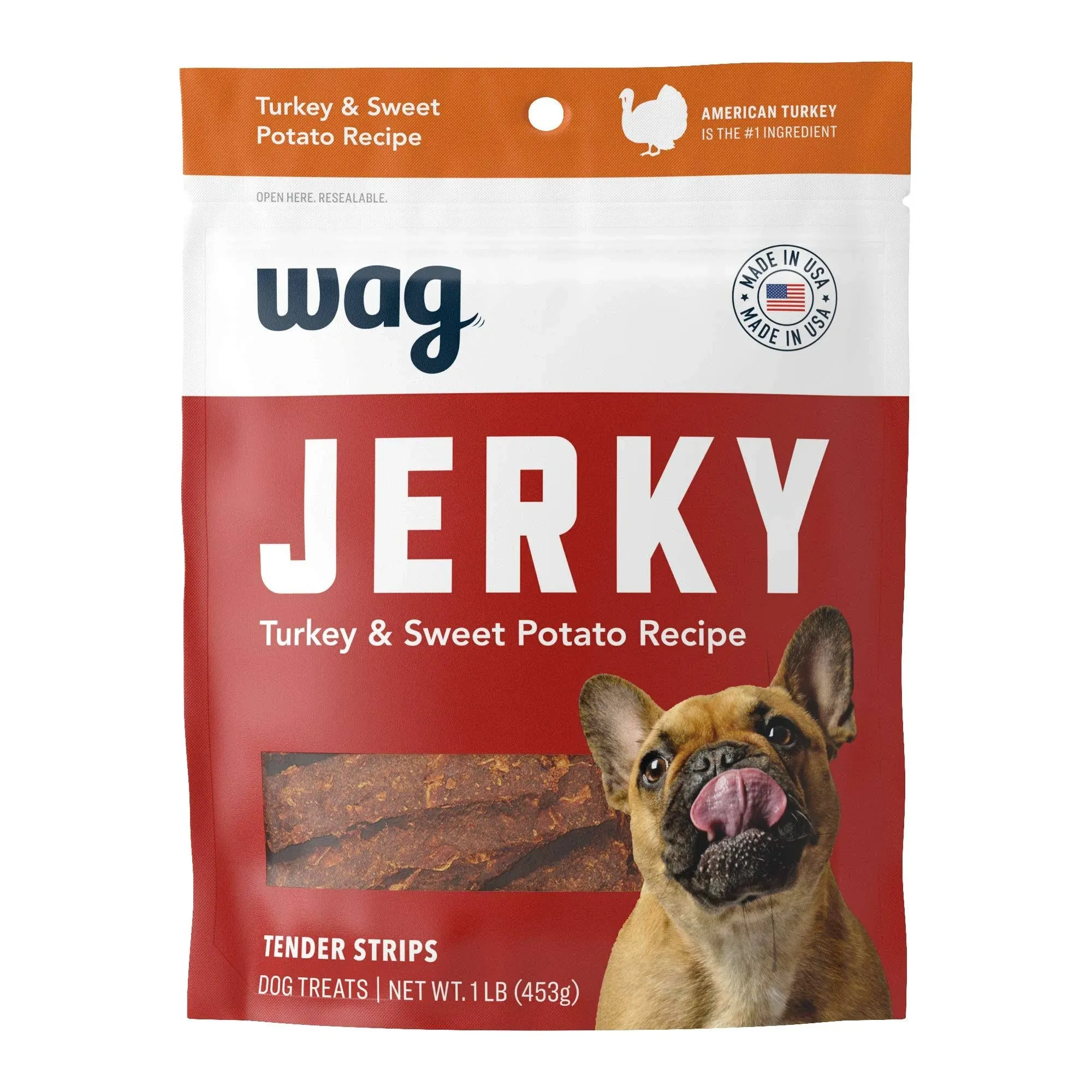 Amazon Brand - Soft &amp; Tender American Jerky Dog Treats – Turkey &amp; Sweet Potat...