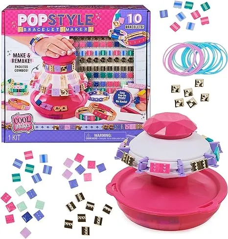 Cool Maker PopStyle Bracelet Maker, 170 бусин для браслетов, создайте и переделайте 10 браслетов, набор для изготовления браслетов, DIY Arts & Crafts Детские игрушки для девочек