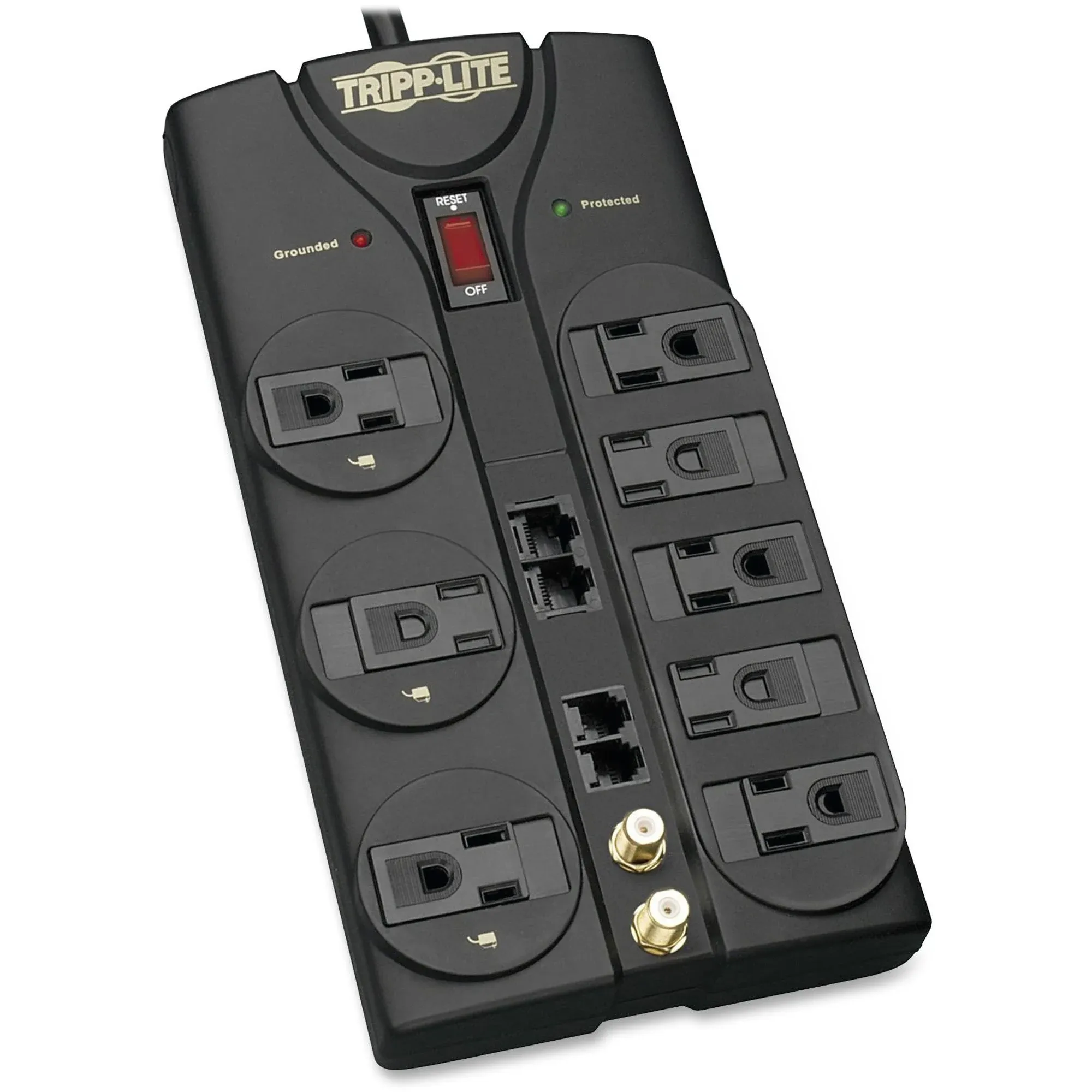 "Tripp Lite TLP810NET 8 Outlets 3240 Joules 10' Cord with Tel/DSL/Coax Protect It! Surge Suppressor"