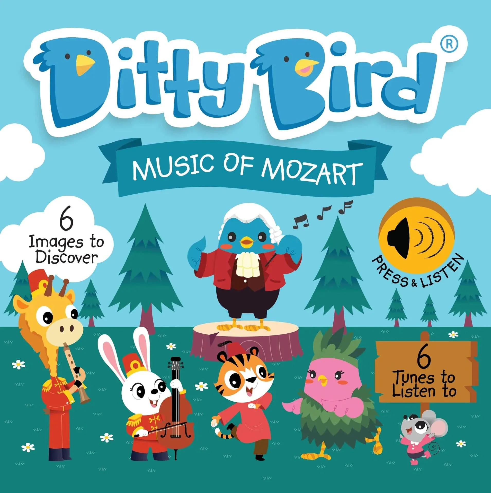 Ditty Bird Musical Book Music of Mozart Classical Music