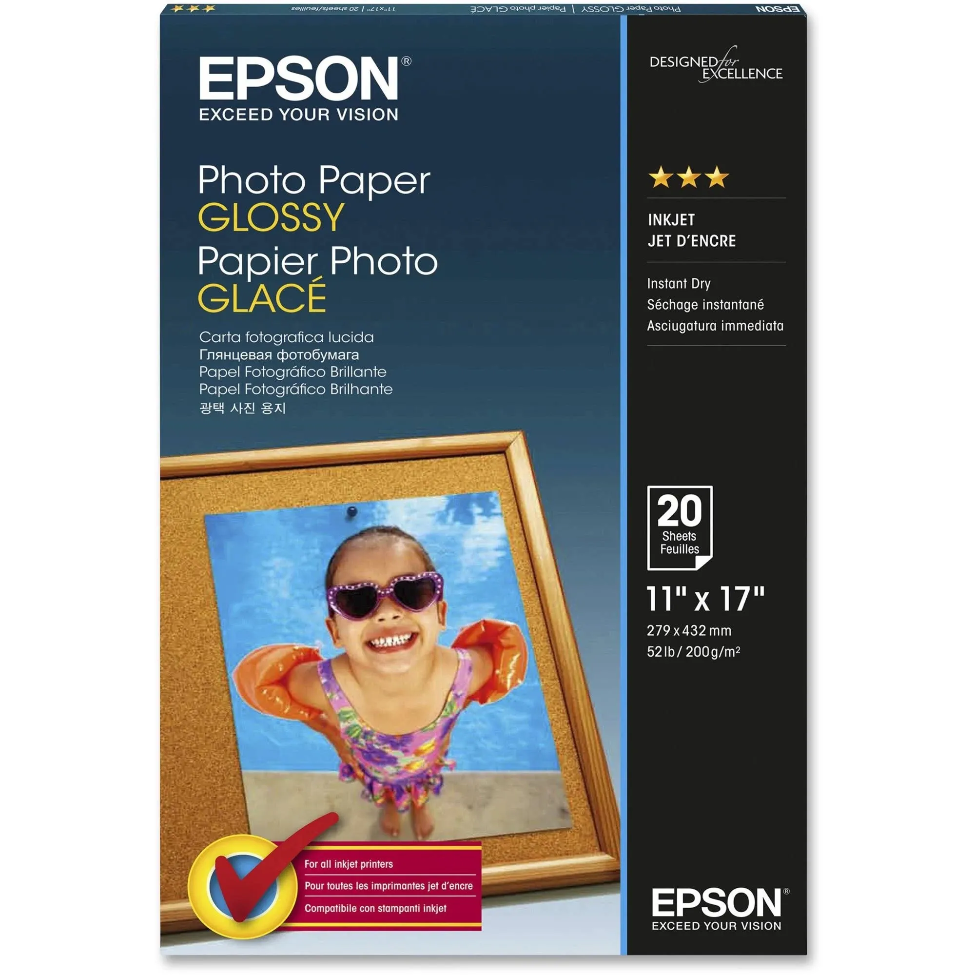 S041156 - Epson Glossy Photo Paper - 20 Sheets