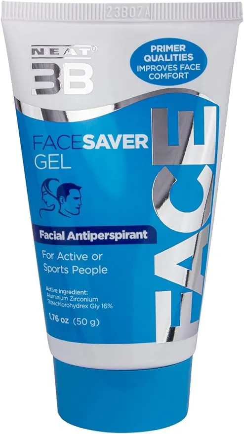 Neat Feat 3B Face Saver Antiperspirant Gel for Facial, White and Blue, 1.76 Oz