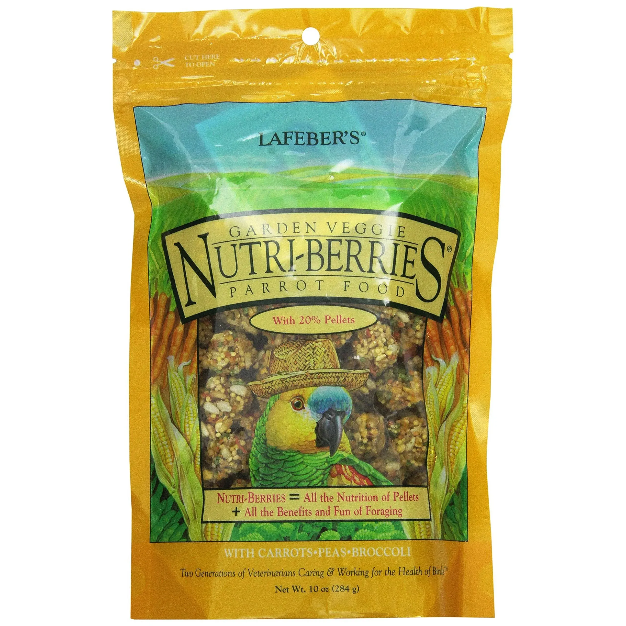 LAFEBER'S Garden Veggie Nutri-Berries Pet Bird Food, Made with Non-GMO and Human-Grade Ingredients, for Parrots, 3 lb