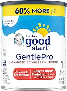 Gerber Good Start Baby Formula Powder, GentlePro, Stage 1, 32 Ounce (Package May Vary)