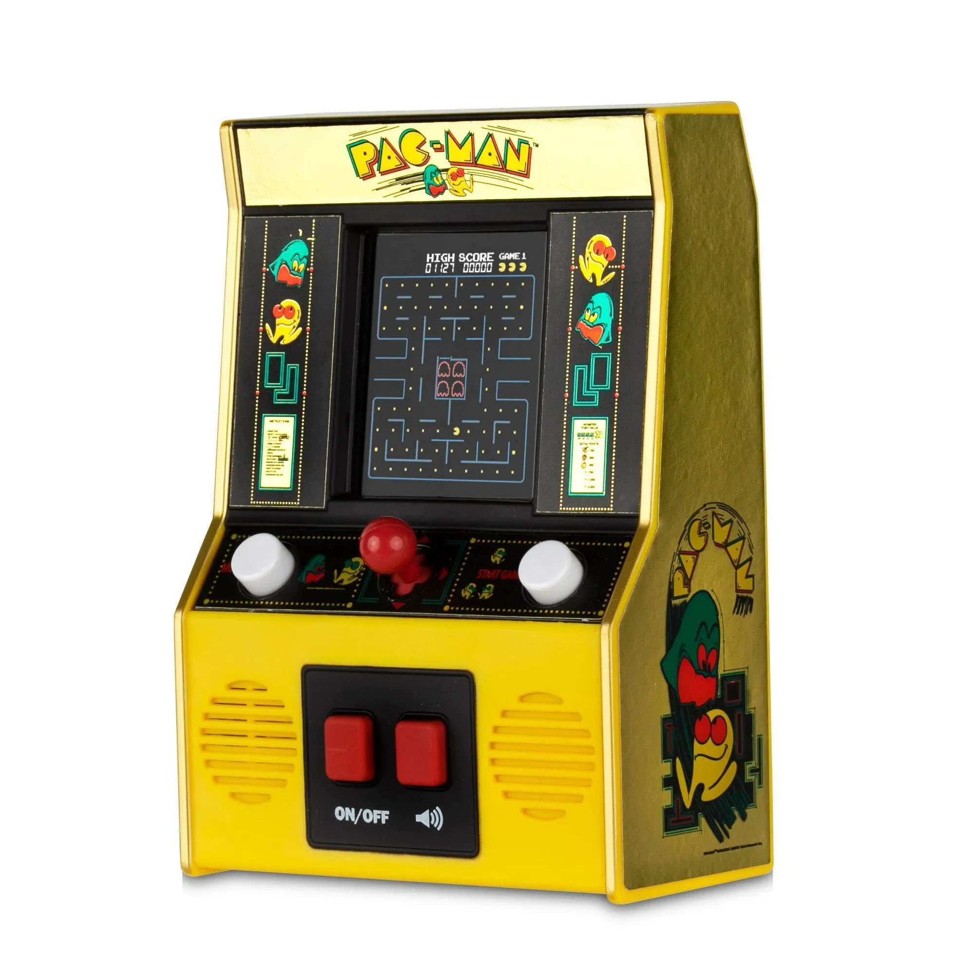 Basic Fun Arcade Classics - Pac-Man Color LCD Retro Mini Arcade Game , Yellow