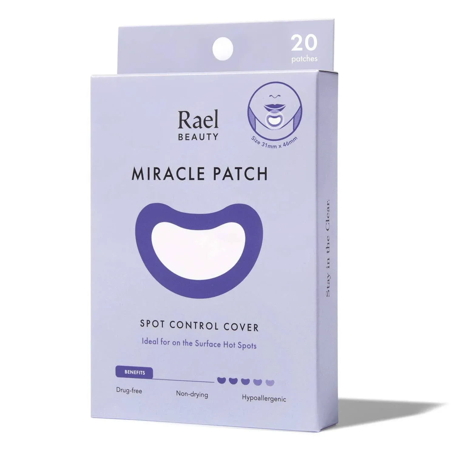 Rael Acne Pimple Healing Patch, (20 Count), Clear