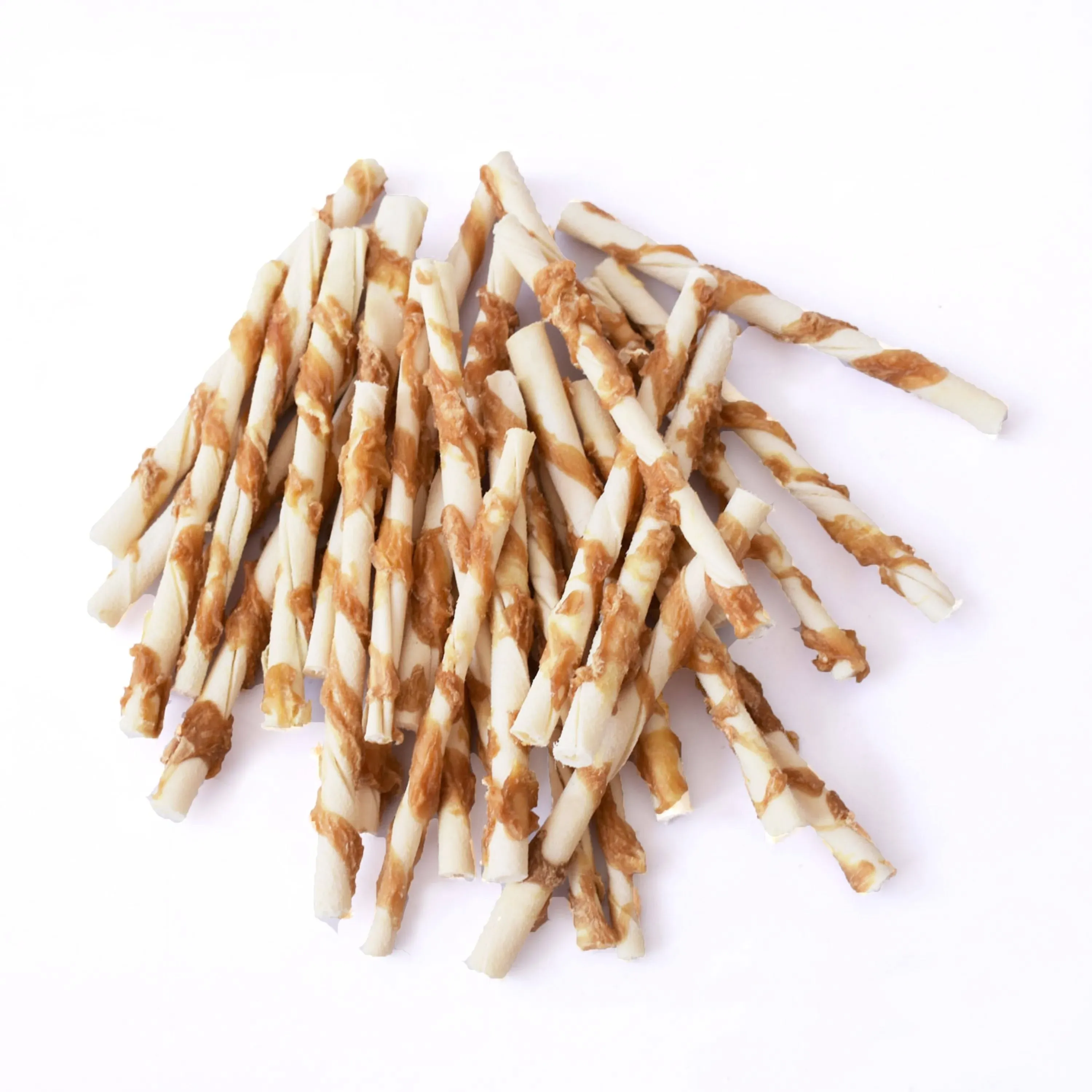 Canine Chews 5" Chicken Twist Sticks - (125 Pack) USA Sourced Chicken Wrapped Rawhide Dog Treats - Grain-Free Natural Chicken Sticks for Dogs - Protein Dense Chicken Wrapped Dog Treats