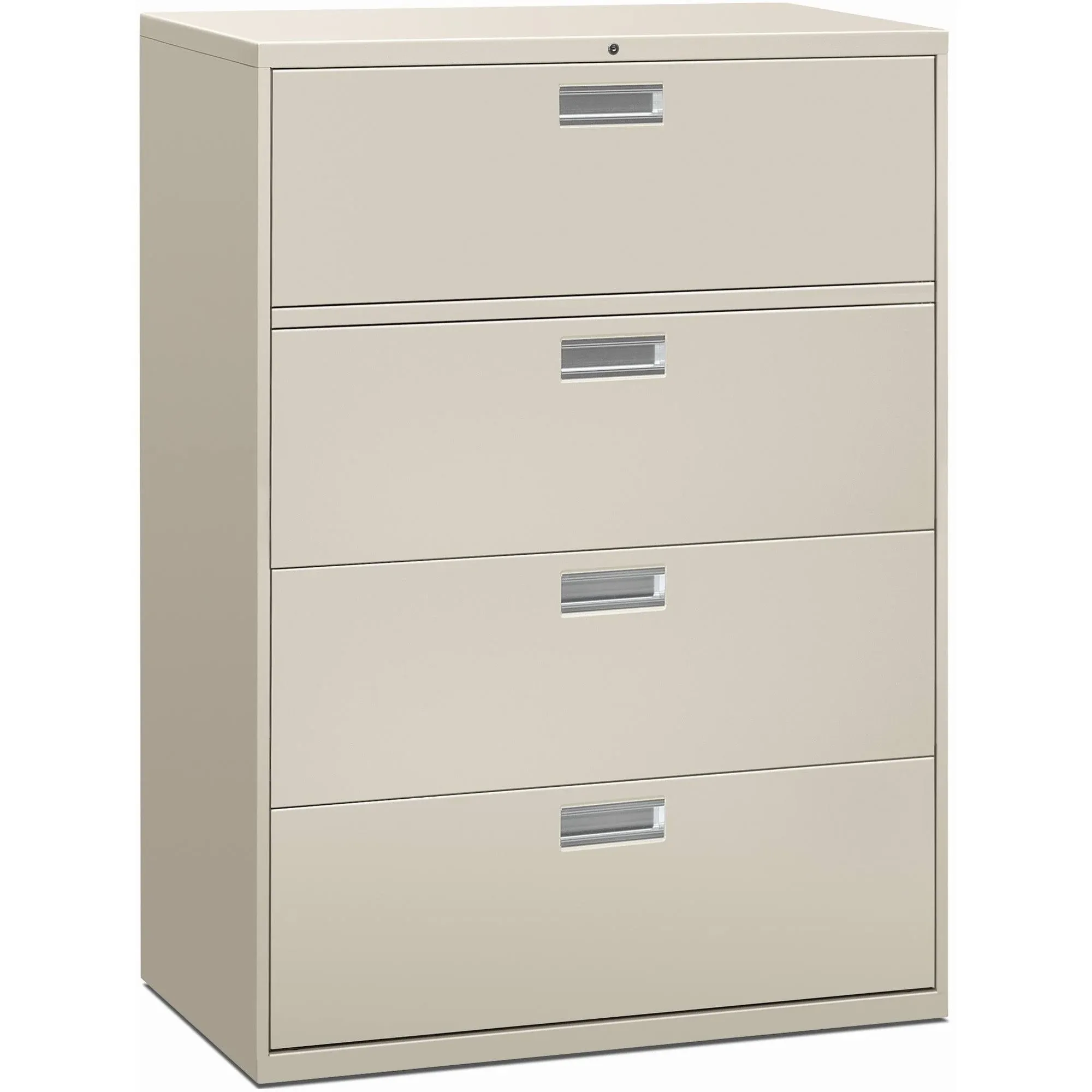 HON 600 Series Four-Drawer Lateral File, Light Gray