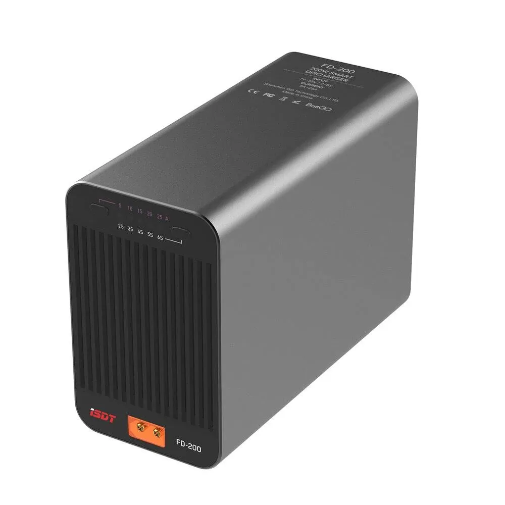 ISDT FD-200 Smart Discharger 200W 25A Wireless APP Control Discharger Capacity 2-8S Lipo Battery Discharging