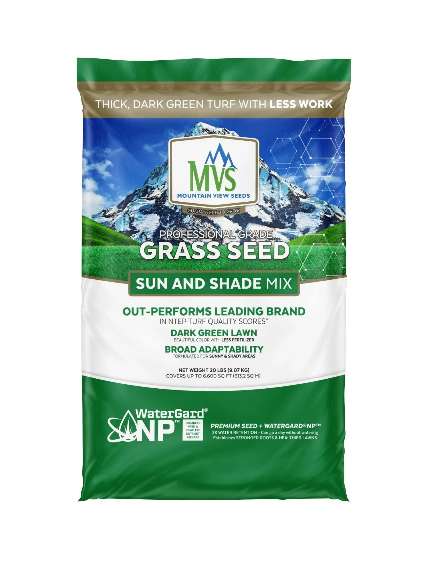 Mountain View Seeds 20 lbs Mountain View Sun & Shade Grass Seed